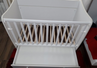 Baby Wooden Bed with mattress
